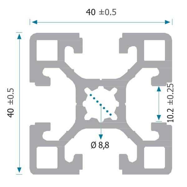 40x40 Ağır Seri Sigma Profil - 2
