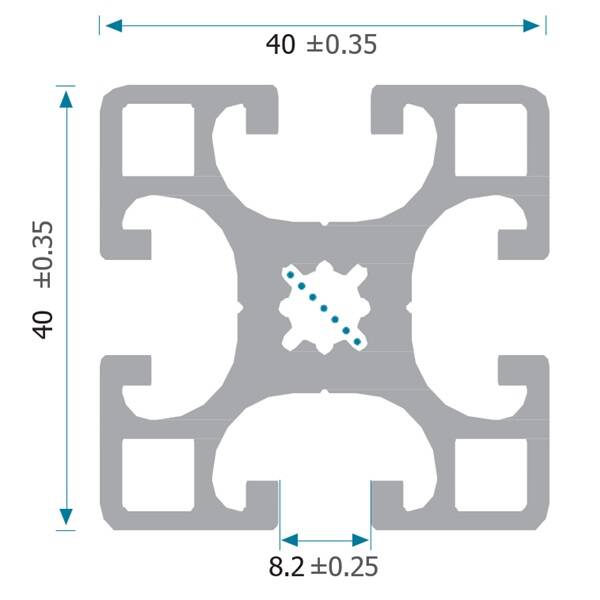 40x40 Ağır Seri Sigma Profil - 2