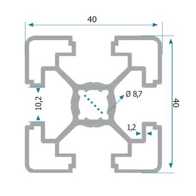 40x40 Ultra Hafif Seri Sigma Profil - Sigma Profil (1)